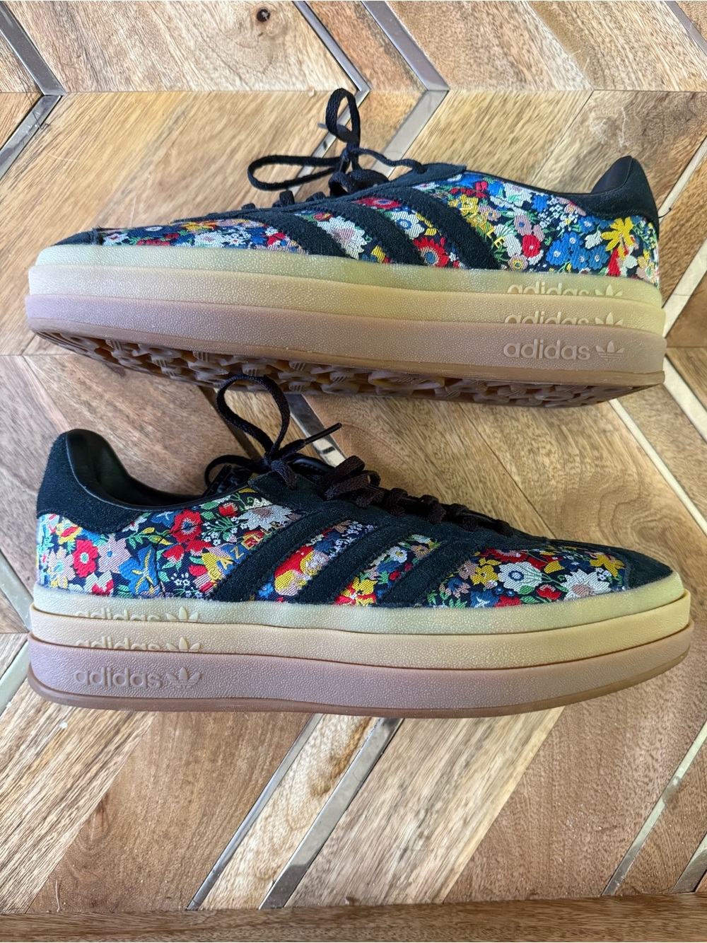 adidas x Liberty of London Women's Floral Black Multicolor Platform Sneakers
